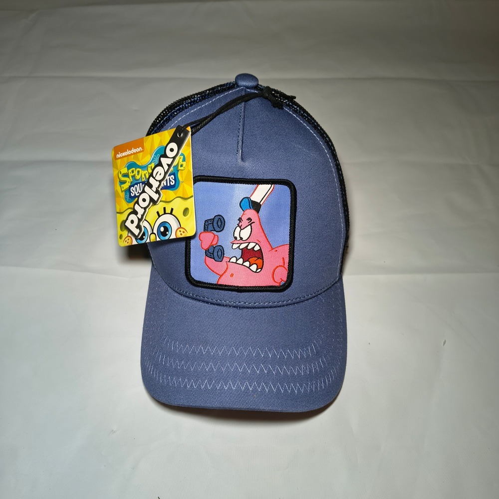 Overlord SpongeBob Patrick Star Trucker Hat Blue Mesh Snapback Cap OC-SBYEL NEW